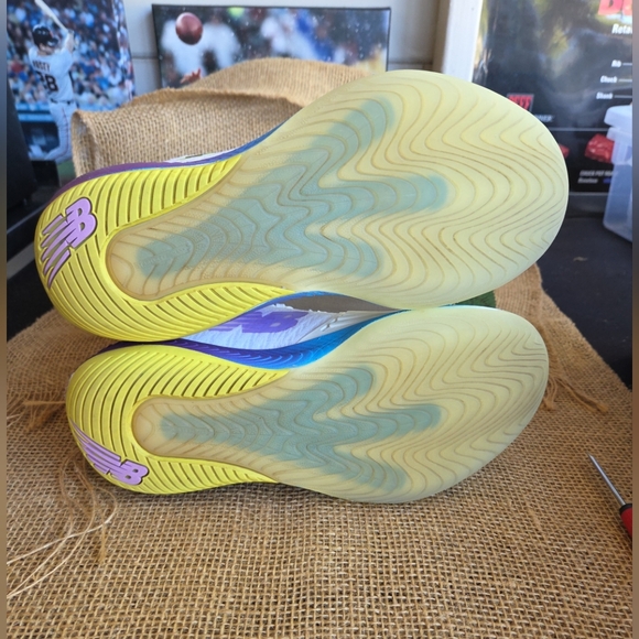 SOLD.     New Balance White and Multicolor Sneakers - Picture 7 of 9